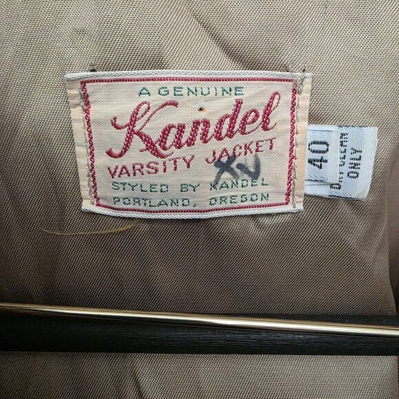 Vintage Kandel Varsity Jacket Size 40 Blue Gold Wool Letterman 70's Retro - Picture 8 of 16